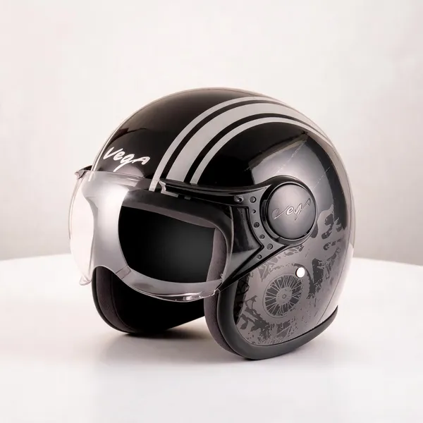 Vega_Black_White_Stripe_Abs_Open_Face_Motorcycle_Helmet