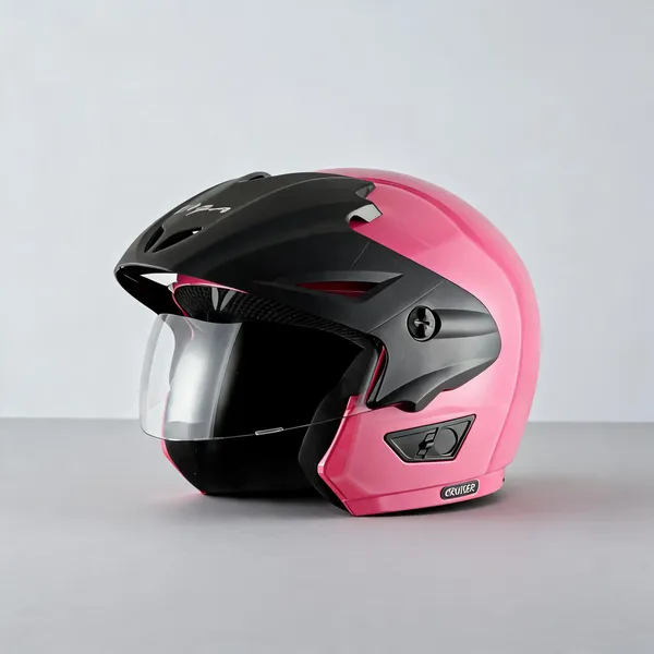 Vega_Pink_Black_Abs_Open_Face_Motorcycle_Helmet