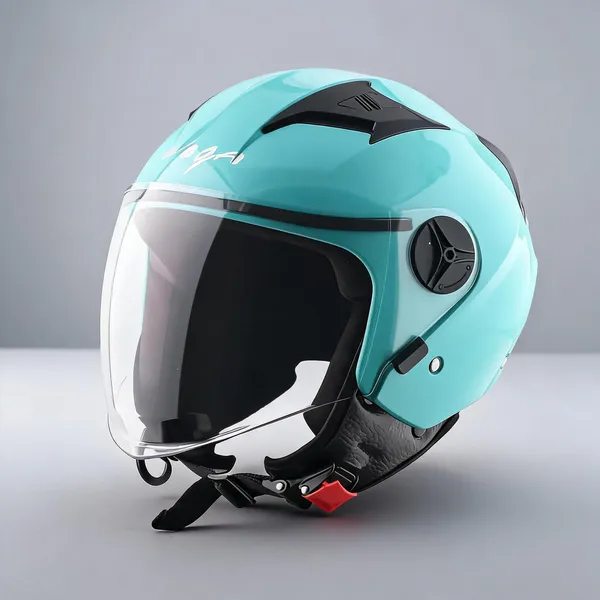 Vega_Turquoise_Open_Face_Motorcycle_Helmet_With_Clear_Visor