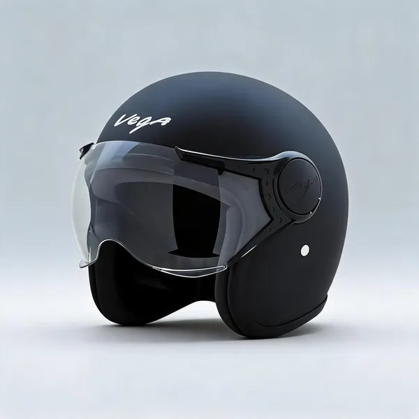 Vega_Matte_Black_Abs_Open_Face_Motorcycle_Helmet