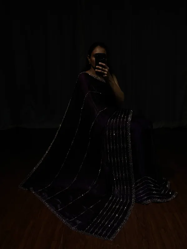 Meher_Pop_Purple_Swarovski_Designer_Saree