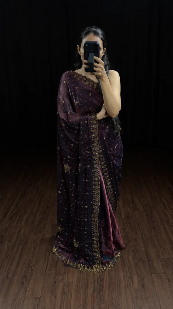 Deep_Wine_Swarovski_Satin_Silk_Designer_Saree