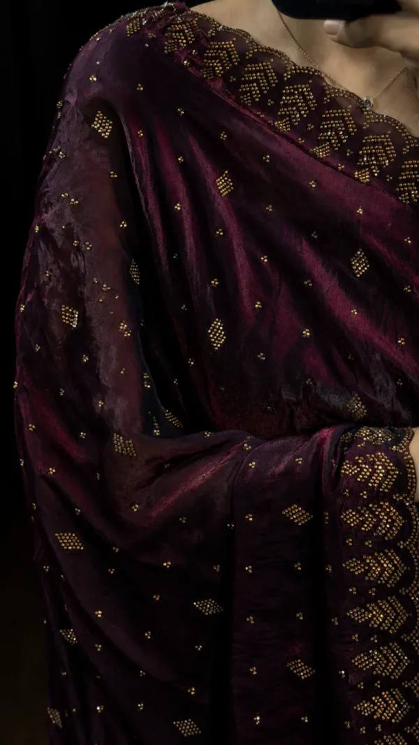 Deep_Wine_Swarovski_Satin_Silk_Designer_Saree