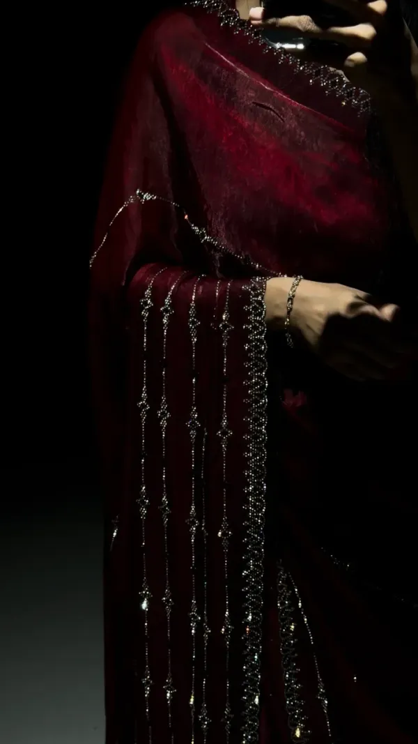 Meher_Royal_Maroon_Swarovski_Designer_Saree