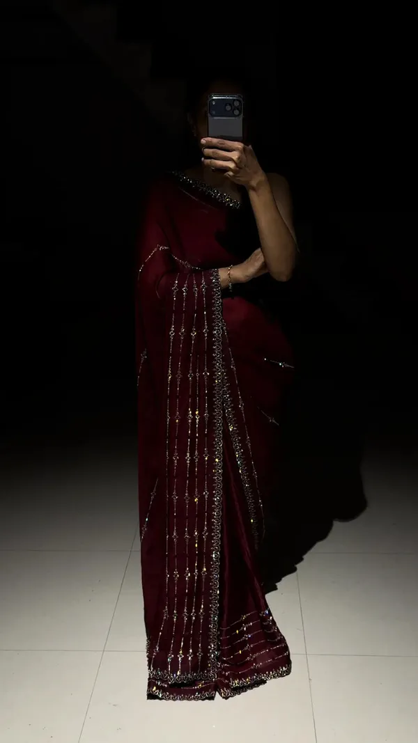 Meher_Royal_Maroon_Swarovski_Designer_Saree