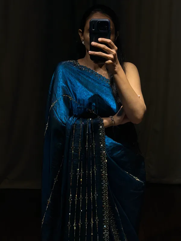 Meher_Teal_Swarovski_Designer_Saree