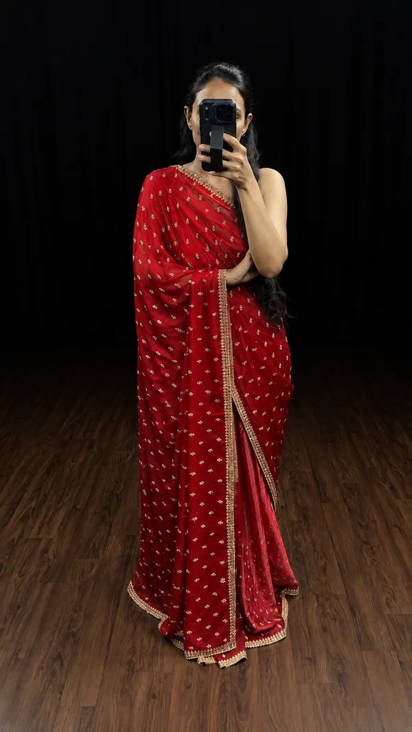 Classic_Red_Swarovski_Designer_Saree