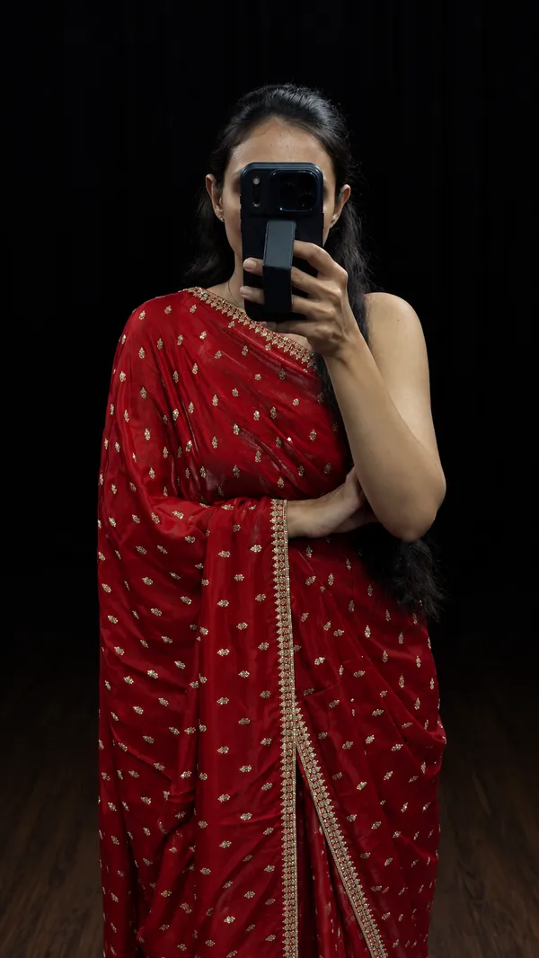 Classic_Red_Swarovski_Designer_Saree