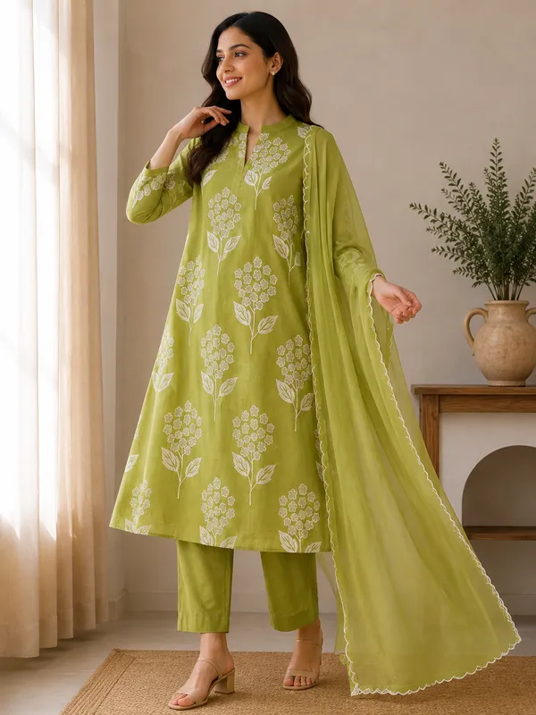 Green_Mulchanderi_Printed_3_Piece_Suit_Set