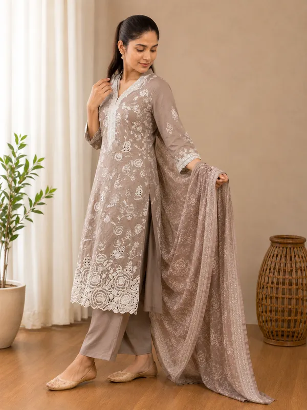 Mocha_Noor_Cutwork_Suit_Set