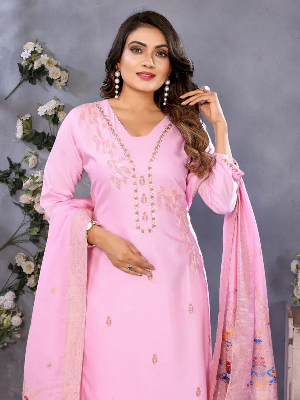 Pink_Embellished_Straight_Kurta_Set_For_Women