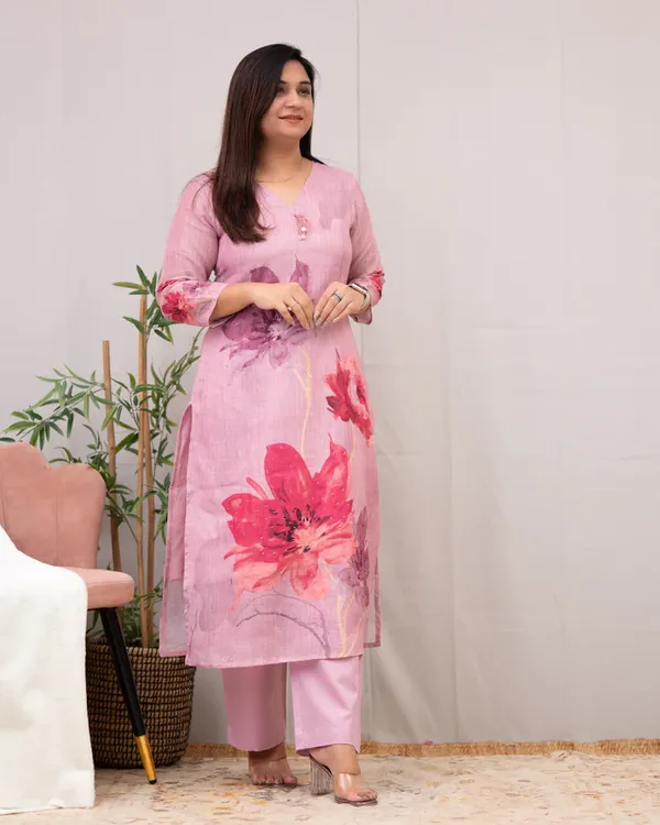 Pink_Chanderi_Cotton_Floral_Kurta_Set_for_Women