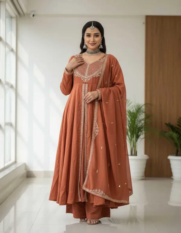 Rust_Mull_Roman_Anarkali_Suit_Set_for_Women