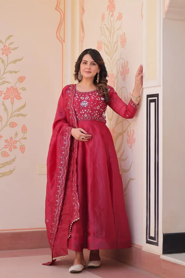 Maroon_Roman_Viscose_Embroidered_Suit_Set_for_Women