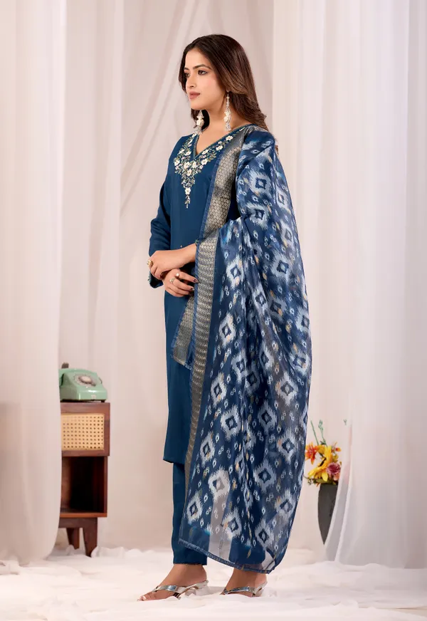 Blue_Cotton_Straight_Salwar_Suit_Set_For_Women