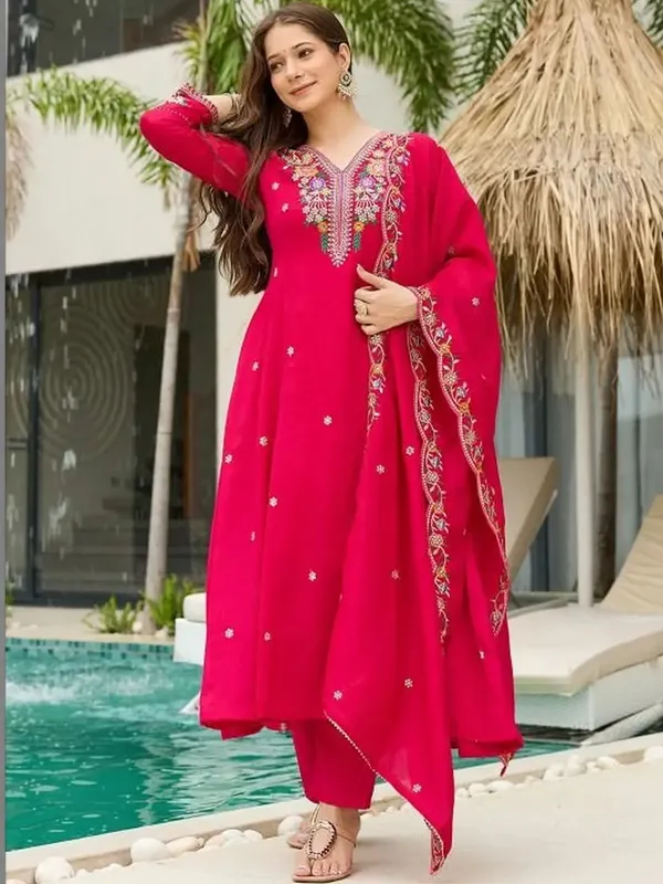 Pink_Embroidered_Anarkali_Kurta_Set_for_Women