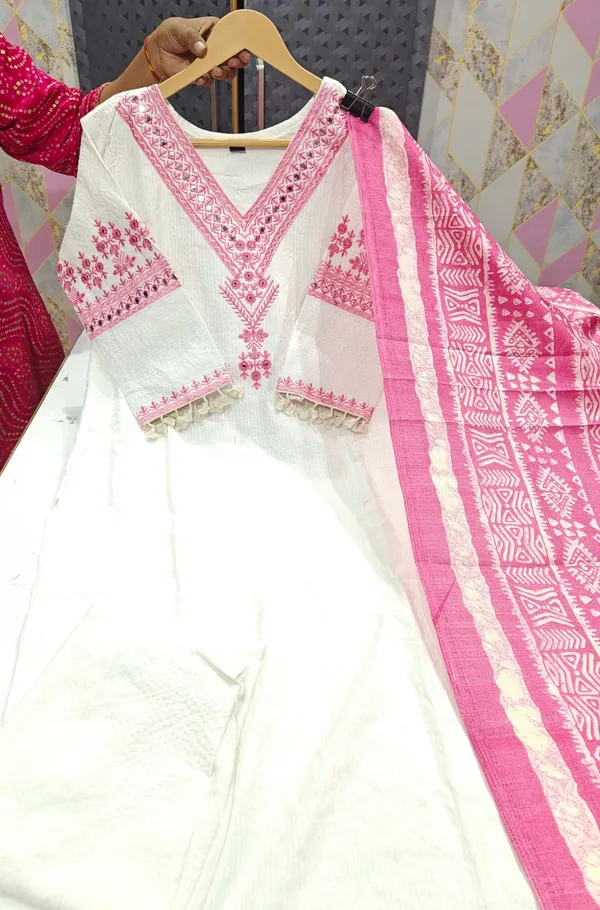 White_Cotton_Embroidered_Kurta_Set_With_Dupatta_for_Women