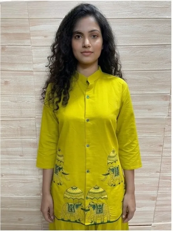 Yellow_Printed_Straight_Kurta_Set_For_Women