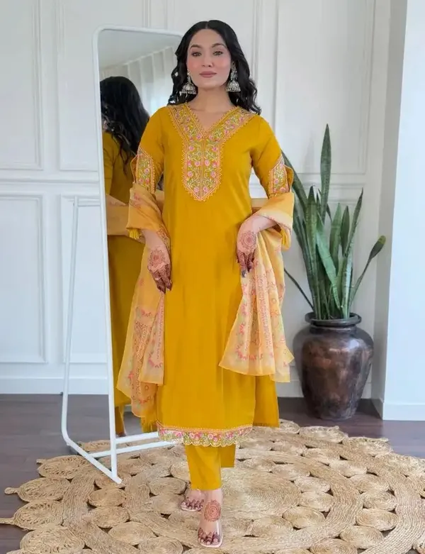 Yellow_Viscose_Embroidered_Salwar_Suit_Set_for_Women