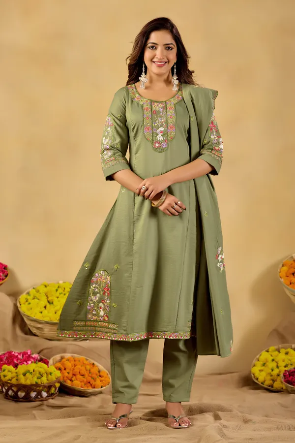 Olive_Green_Embroidered_Kurta_Set_for_Women