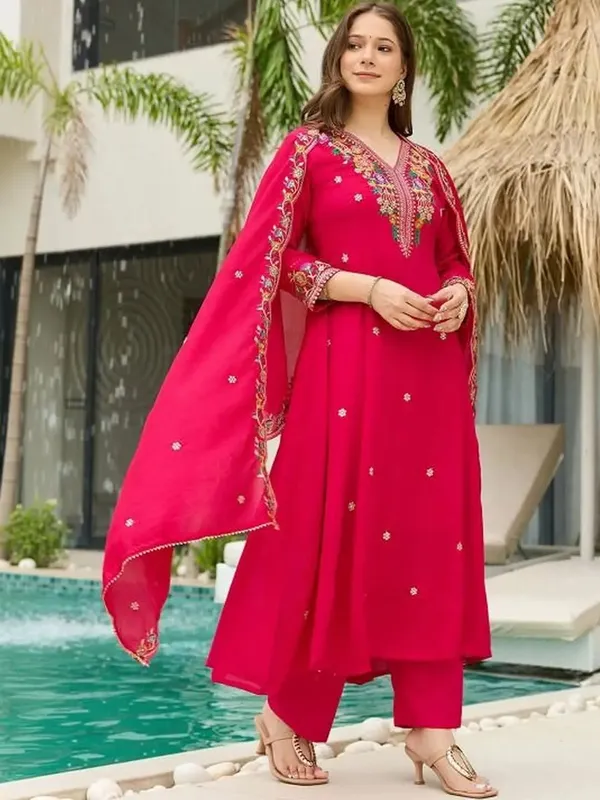 Pink_Embroidered_Anarkali_Kurta_Set_for_Women