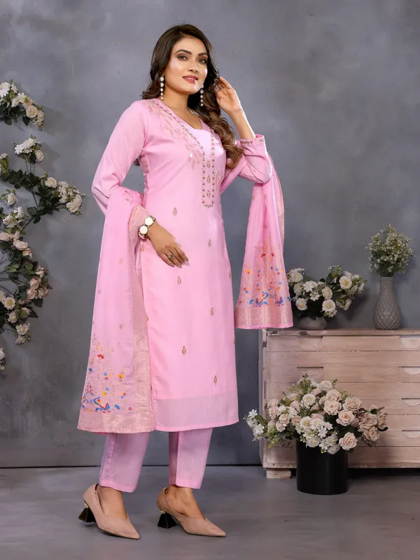 Pink_Embellished_Straight_Kurta_Set_For_Women