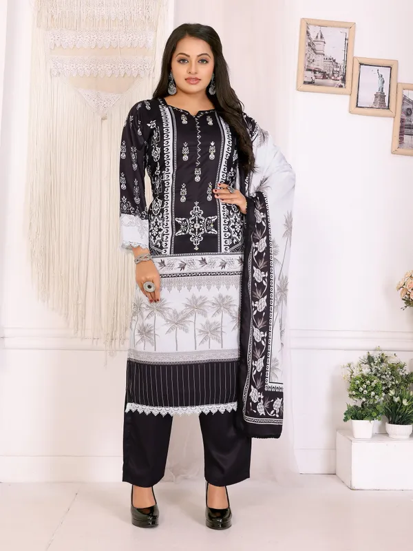 Black_Blend_Silk_Printed_Salwar_Suit_Set_for_Women