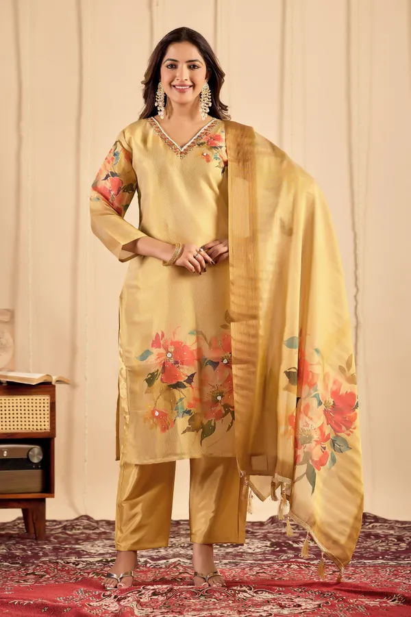 Gold_Silk_Straight_Kurta_Set_With_Dupatta_For_Women