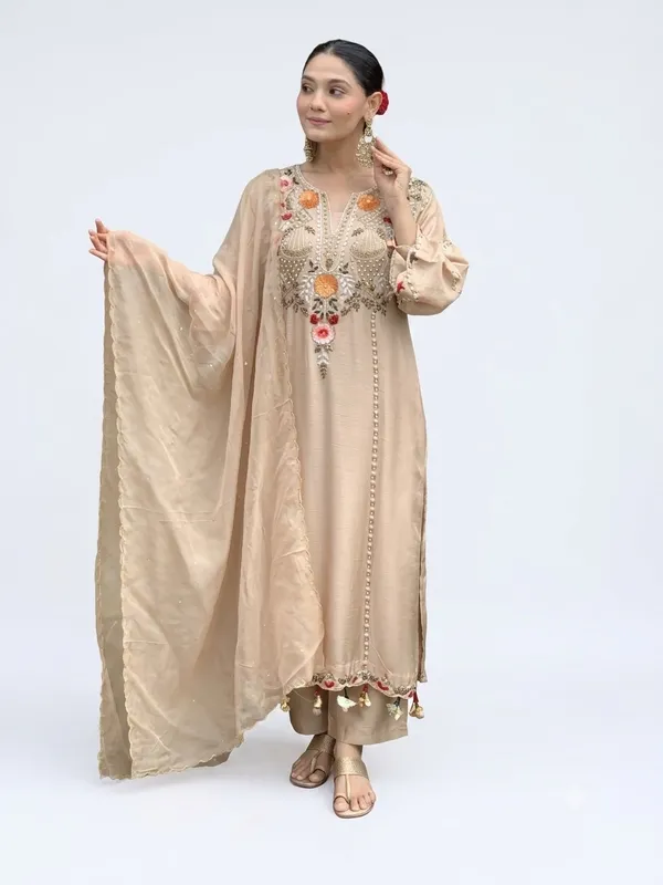 Beige_Embroidered_Straight_Kurta_Set_With_Dupatta_For_Women