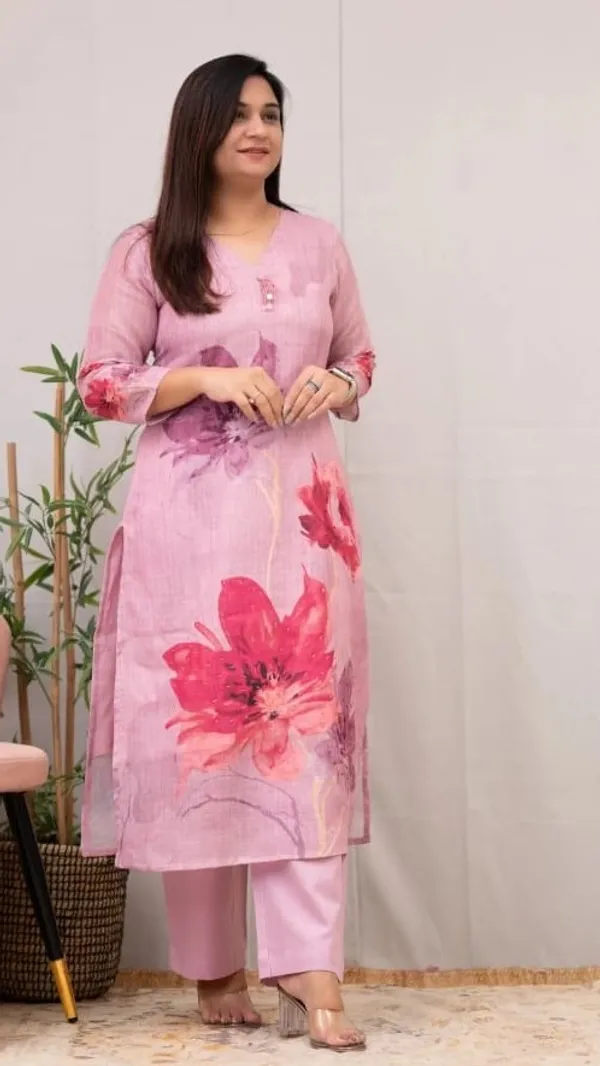 Pink_Chanderi_Cotton_Floral_Kurta_Set_for_Women