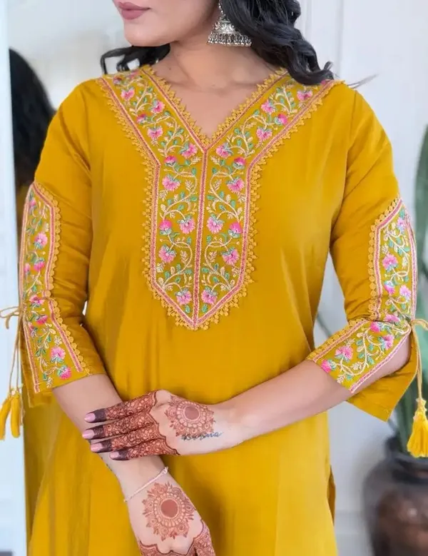 Yellow_Viscose_Embroidered_Salwar_Suit_Set_for_Women