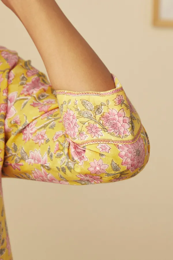 Yellow_Floral_Print_Straight_Kurta_Set_for_Women