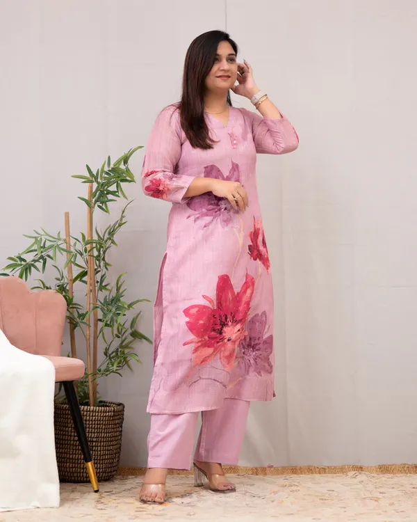 Pink_Chanderi_Cotton_Floral_Kurta_Set_for_Women