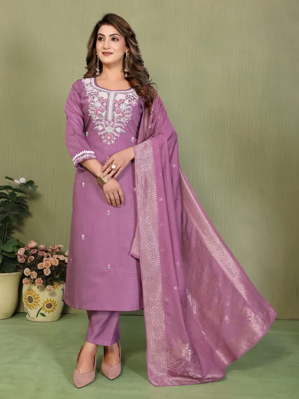 Purple_Burberry_Straight_Suit_Set_For_Women