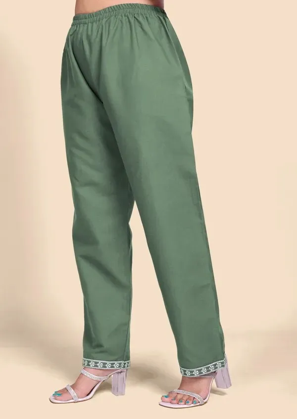 Green_Floral_Straight_Kurta_Pant_Set_For_Women
