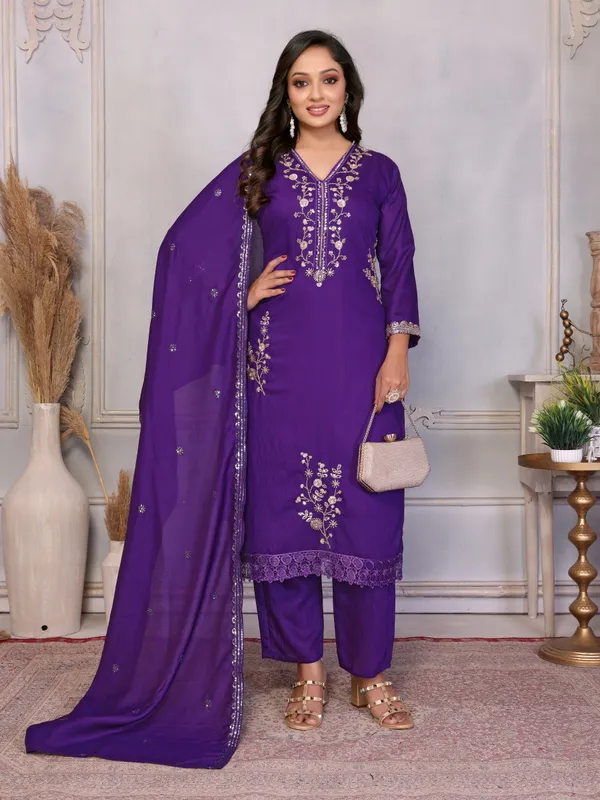Purple_Embroidered_Straight_Kurta_Set_for_Women