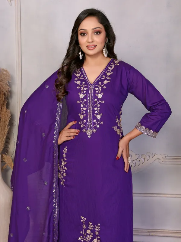 Purple_Embroidered_Straight_Kurta_Set_for_Women