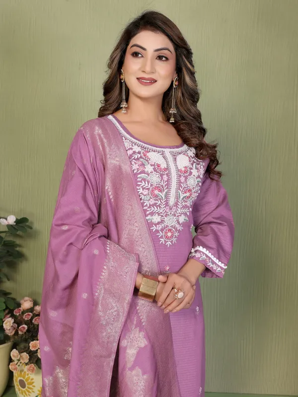 Purple_Burberry_Straight_Suit_Set_For_Women