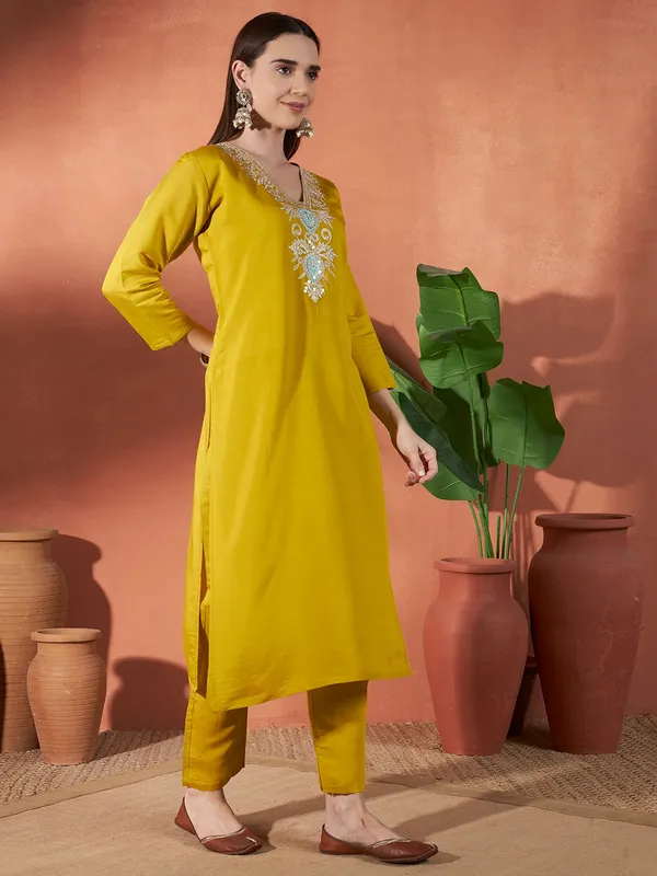 Mustard_Yellow_Embroidered_Kurta_Set_With_Dupatta_For_Women