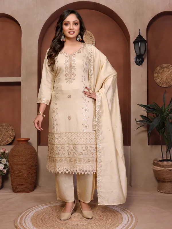 Cream_Mall_Roman_Straight_Kurta_Set_for_Women