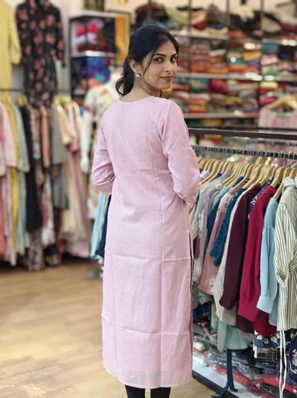 Blue_Textured_Straight_Kurta_For_Women