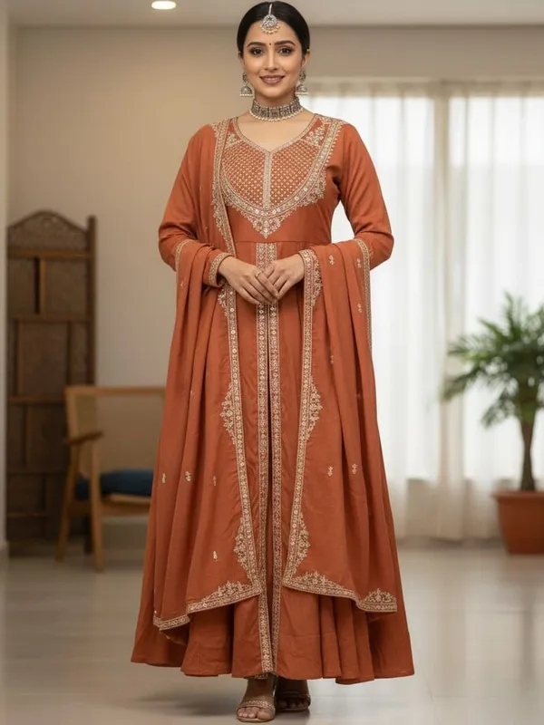 Rust_Mull_Roman_Anarkali_Suit_Set_for_Women