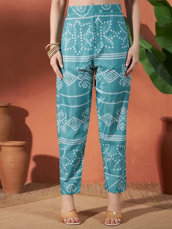 Teal_Printed_Straight_Kurta_Set_For_Women