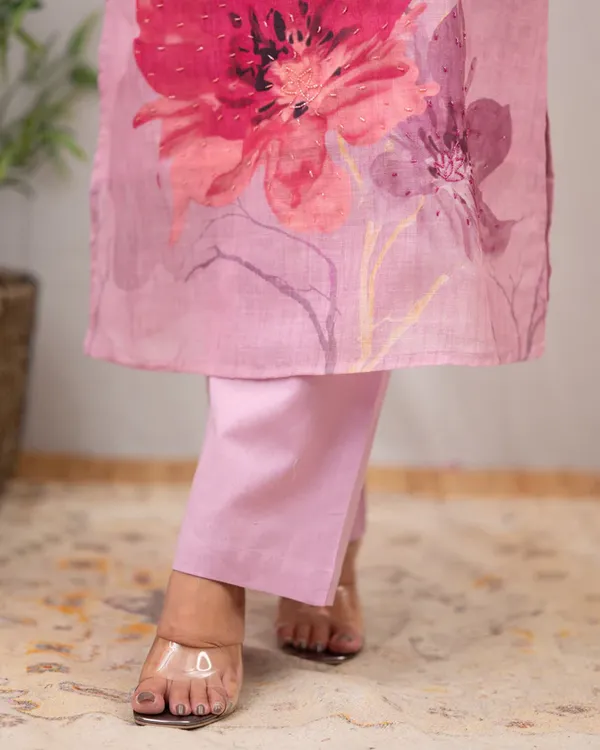 Pink_Chanderi_Cotton_Floral_Kurta_Set_for_Women