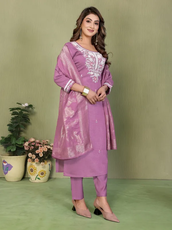 Purple_Burberry_Straight_Suit_Set_For_Women