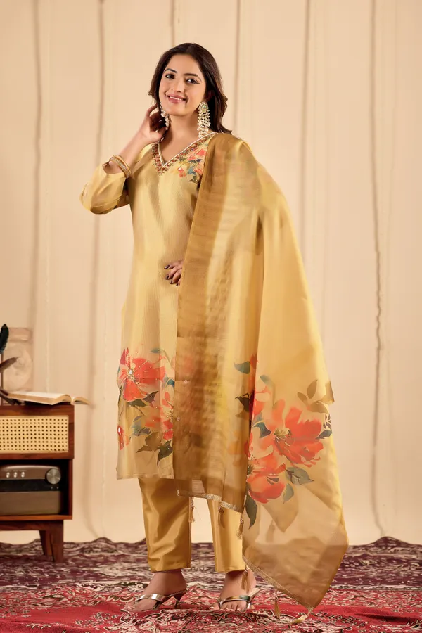 Gold_Silk_Straight_Kurta_Set_With_Dupatta_For_Women