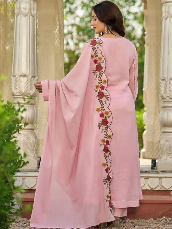 Pink_Floral_Anarkali_Kurta_Set_For_Women
