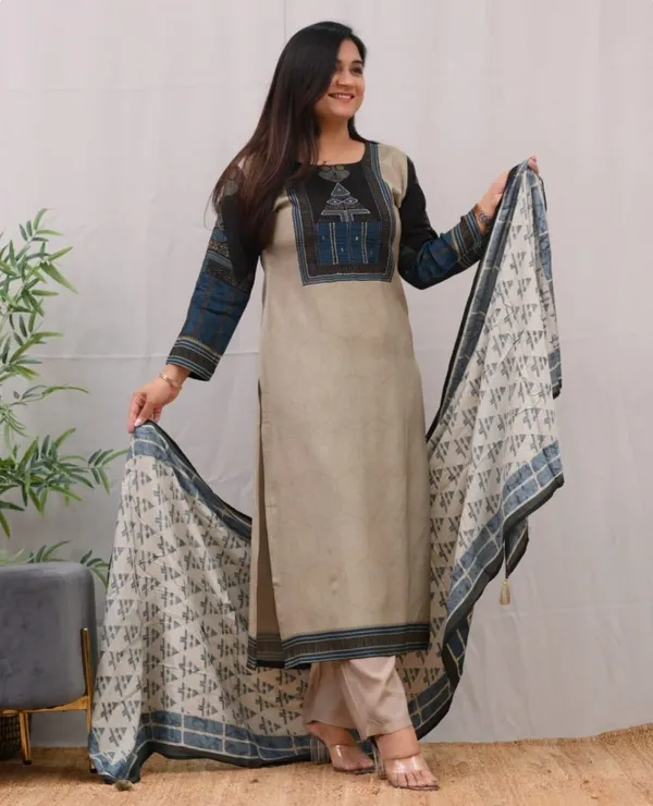 Beige_Linen_Cotton_Printed_Suit_Set_for_Women