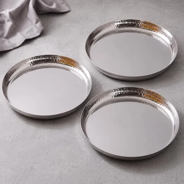 Stainless_Steel_Hammered_Dinner_Plate