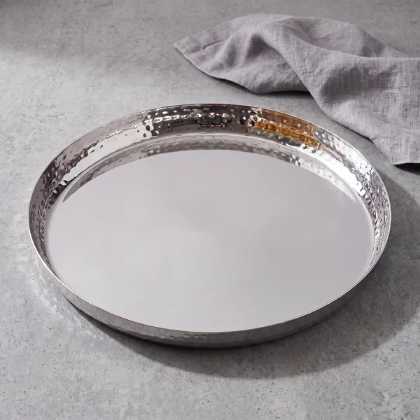 Stainless_Steel_Hammered_Dinner_Plate